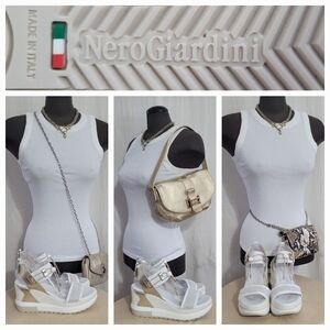 NeroGiardini BUNGEE Platform Wedge Sandal / 40